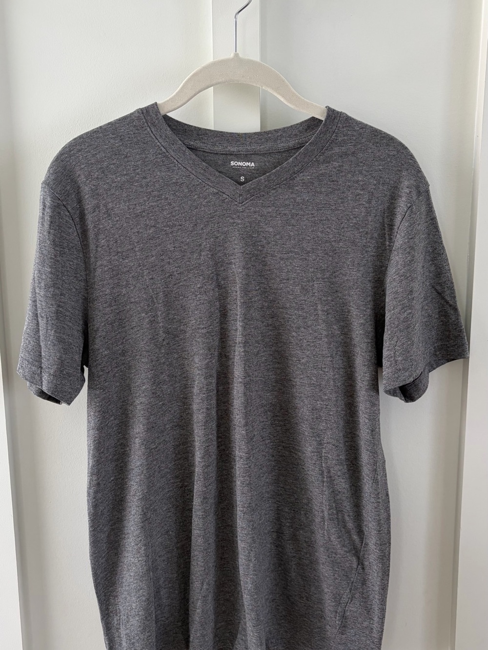 Sonoma Men’s Heather Gray V-Neck T-Shirt | Size Small | Casual Tee